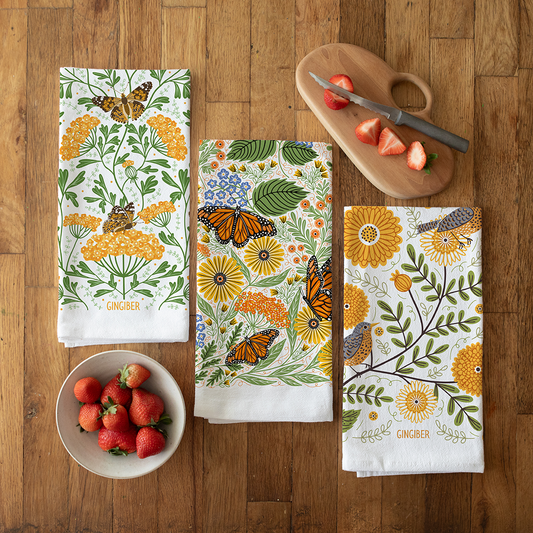 Fall Flora Tea Towel Bundle