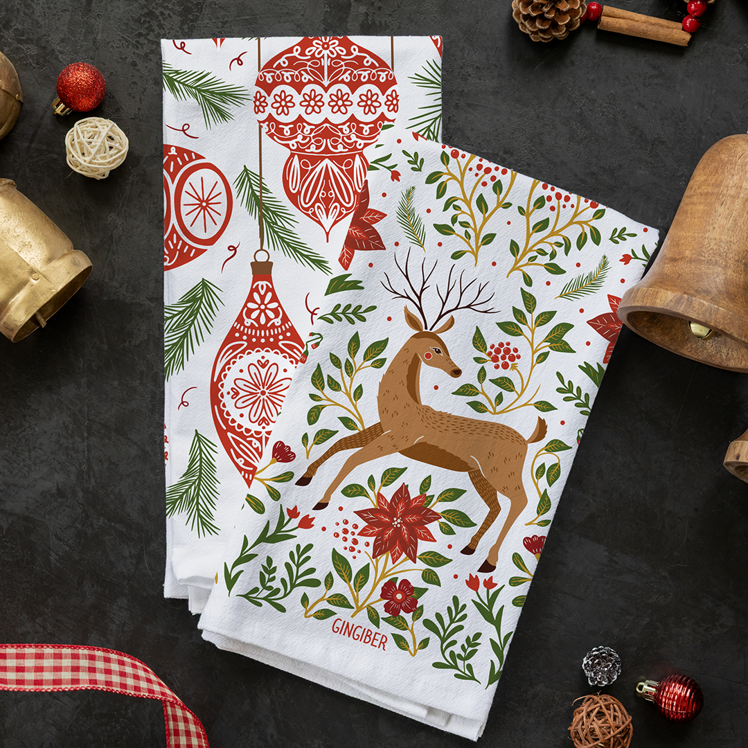 Festive Forest Tea Towel Bundle