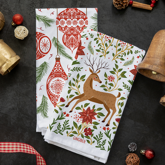Festive Forest Tea Towel Bundle