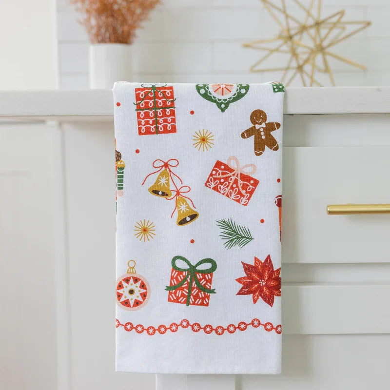 Festive Trinkets Tea Towel - Gingiber