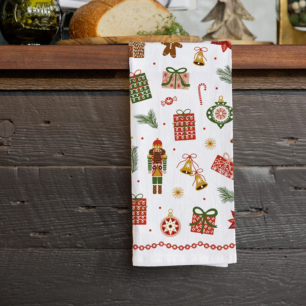 Festive Trinkets Tea Towel - Gingiber