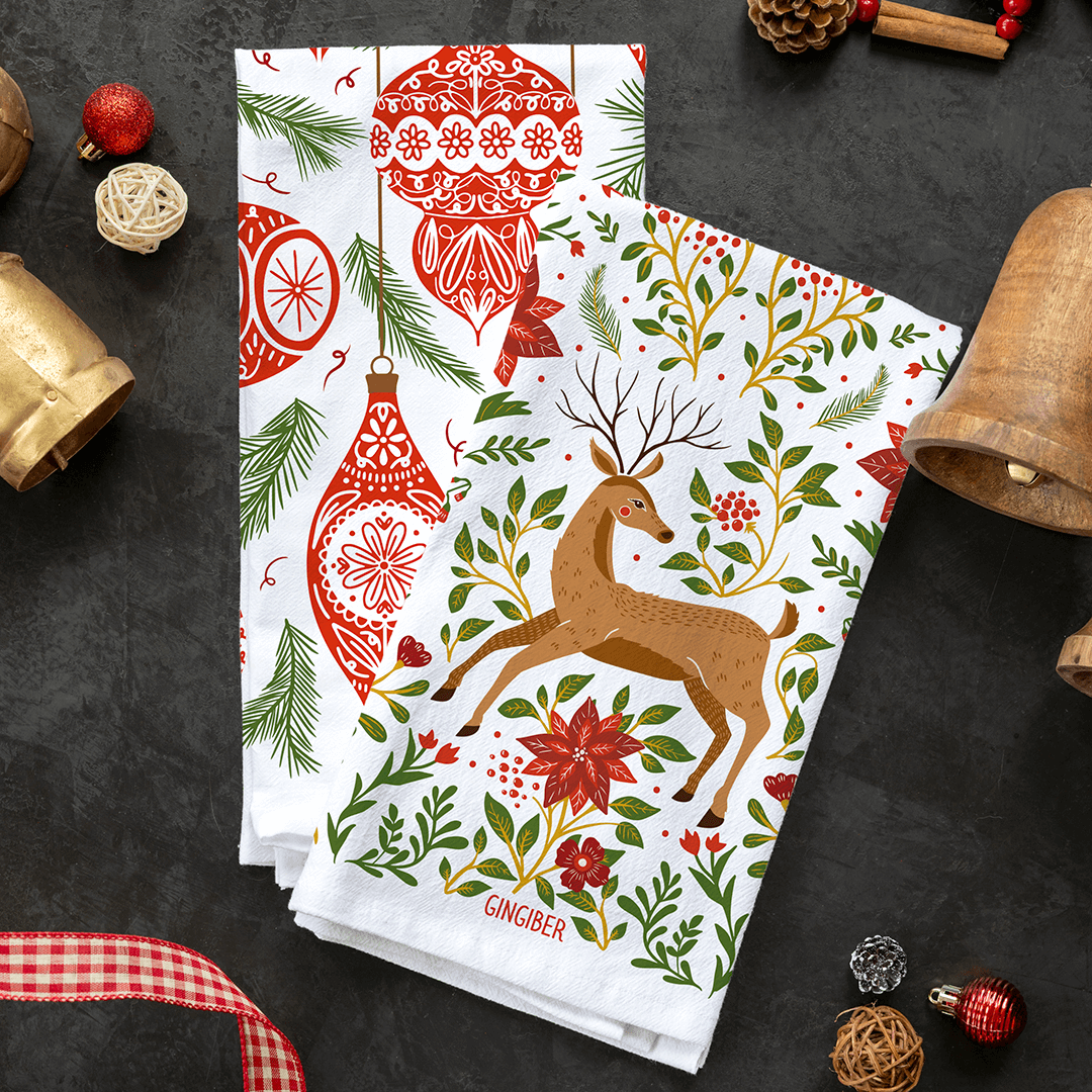 Festive Forest Tea Towel Bundle