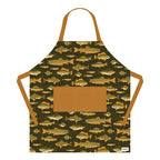 Apron with fish pattern on a white background
