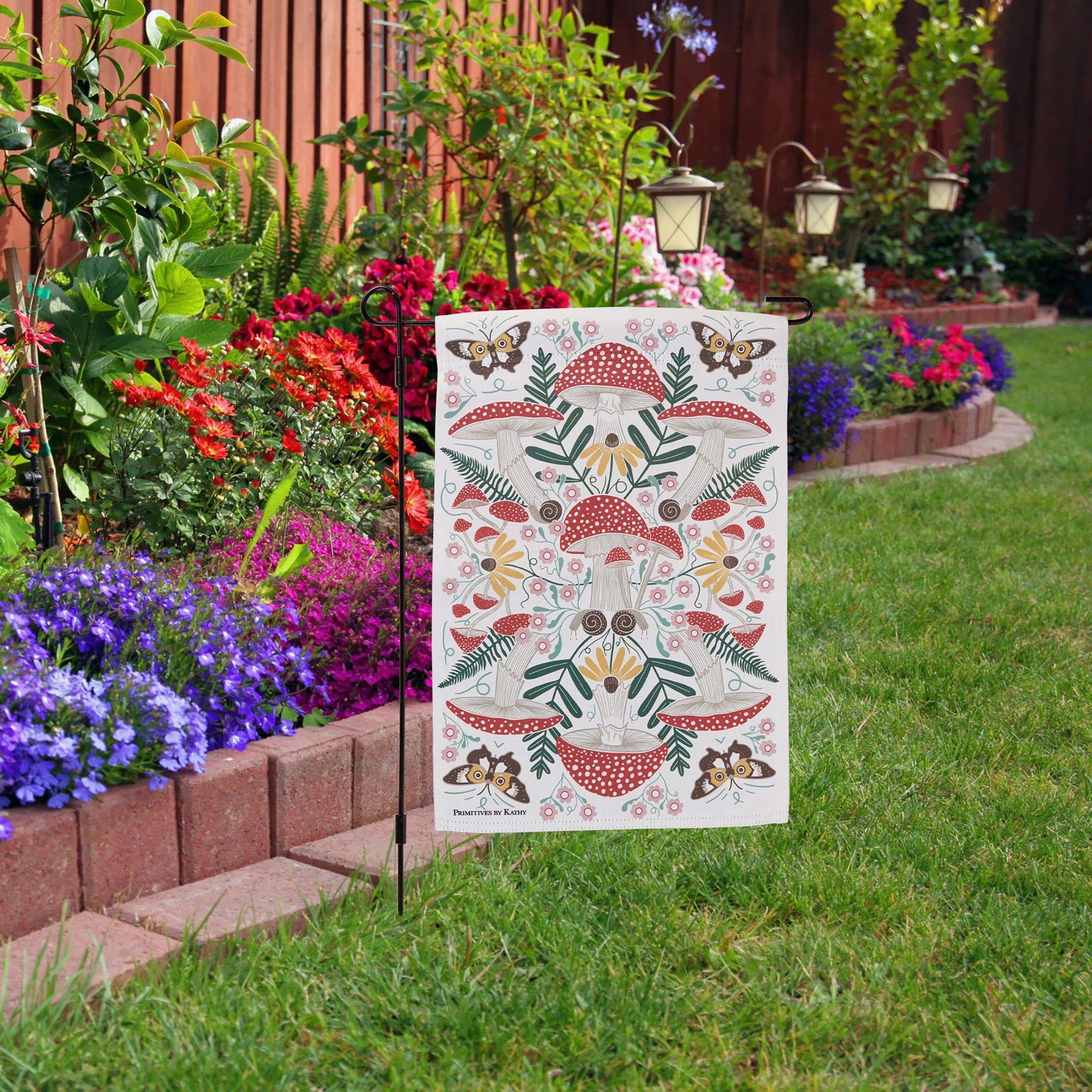 Mushroom Garden Flag