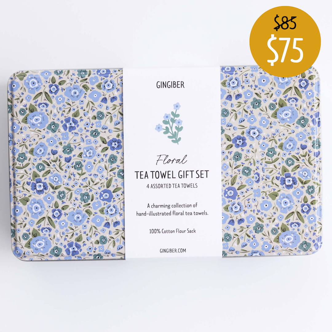 Floral Tea Towel Gift Set