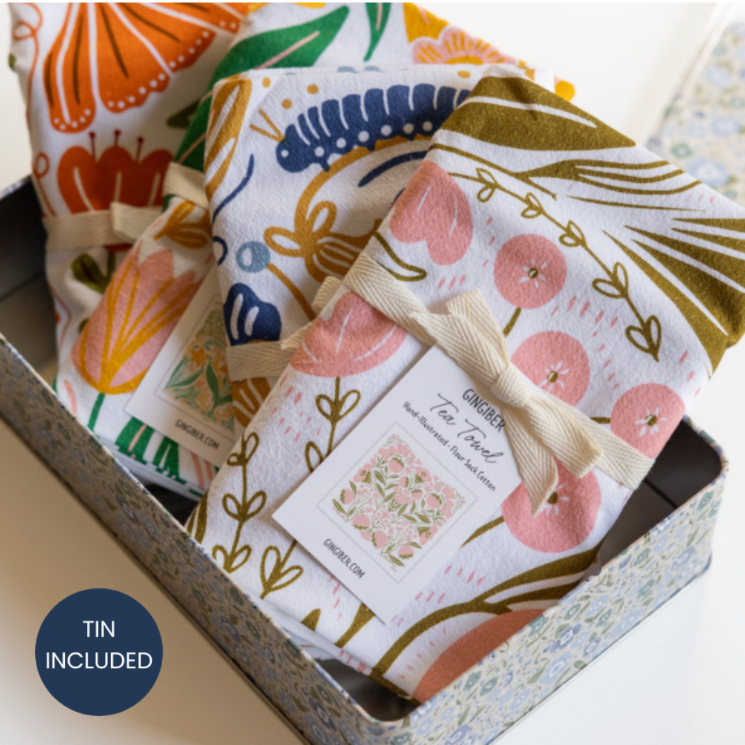 Floral Tea Towel Gift Set