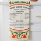 Ginger Cookies Recipe Tea Towel