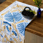 Blue Caterpillar Tea Towel
