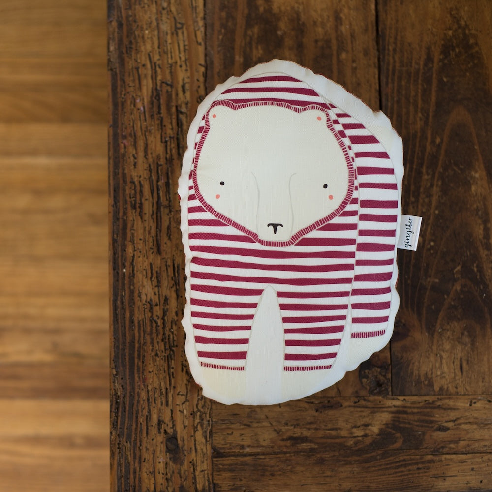 Striped bear pillow kit