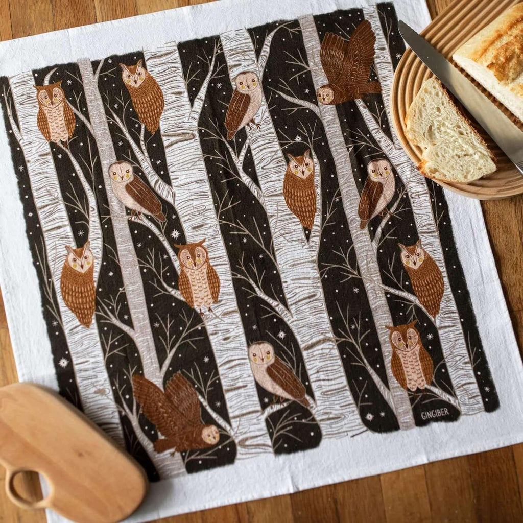 Owl Tea Towel - Gingiber