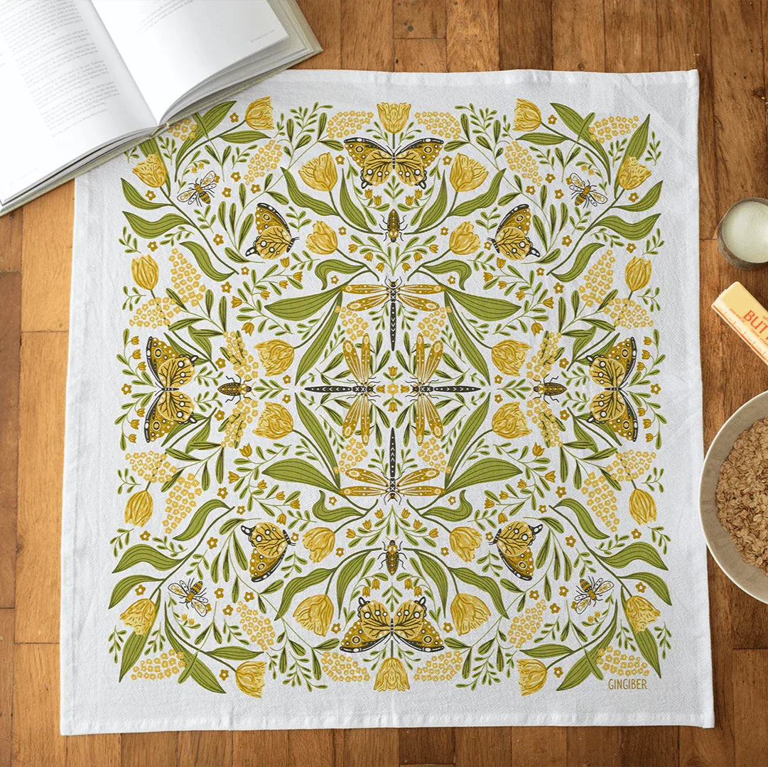 Golden Garden Tea Towel - Gingiber