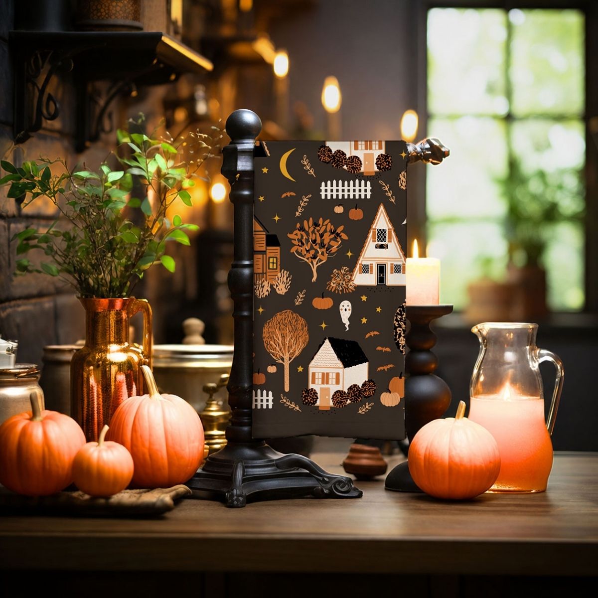Halloween Night Tea Towel