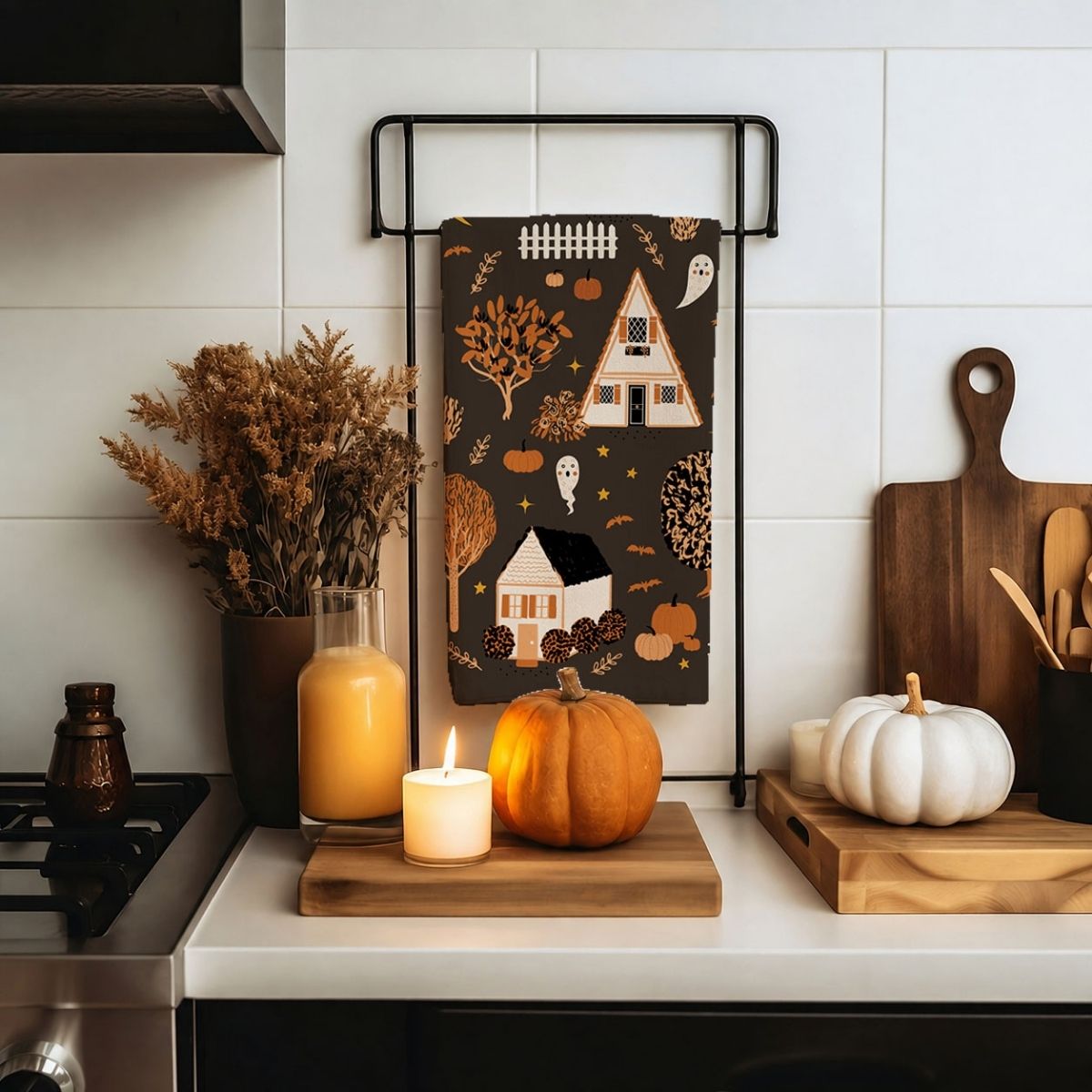 Halloween Night Tea Towel
