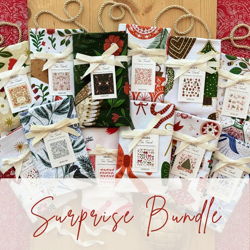 Surprise Holiday Tea Towel Bundle