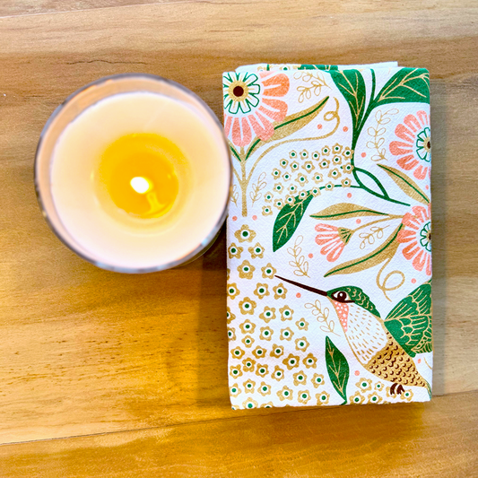 Hummingbird Candle & Tea Towel Bundle