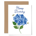 Hydrangea Happy Birthday Card - Gingiber