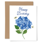 Hydrangea Happy Birthday Card - Gingiber
