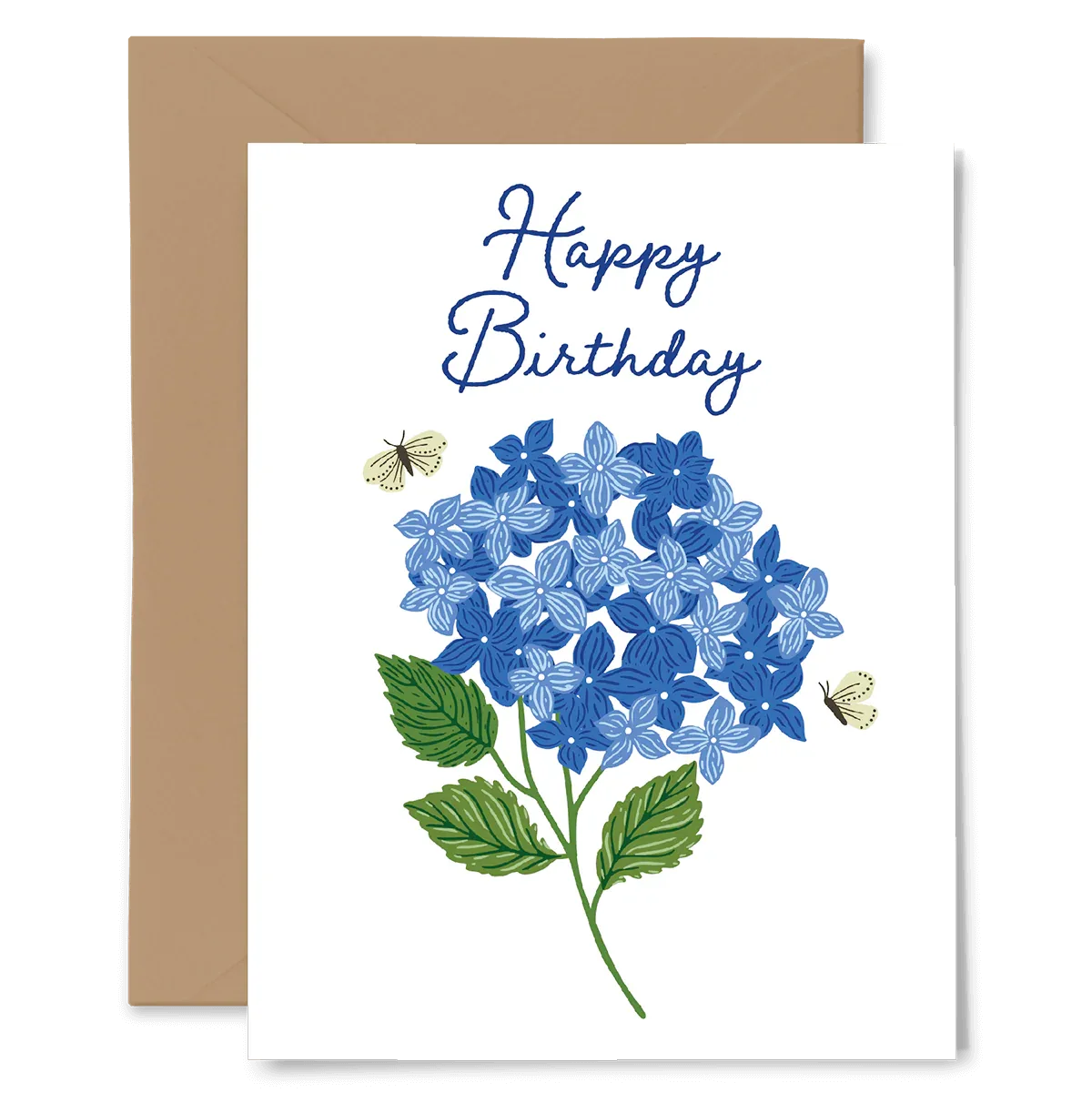Hydrangea Happy Birthday Card - Gingiber