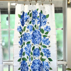 set of two tea towels with floral illustrations