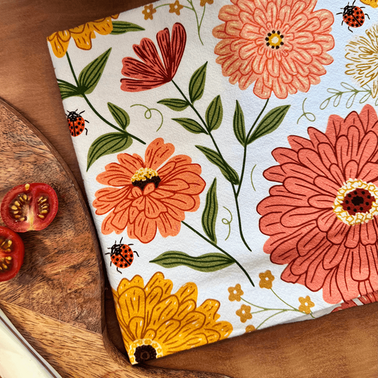 Zinnia Tea Towel