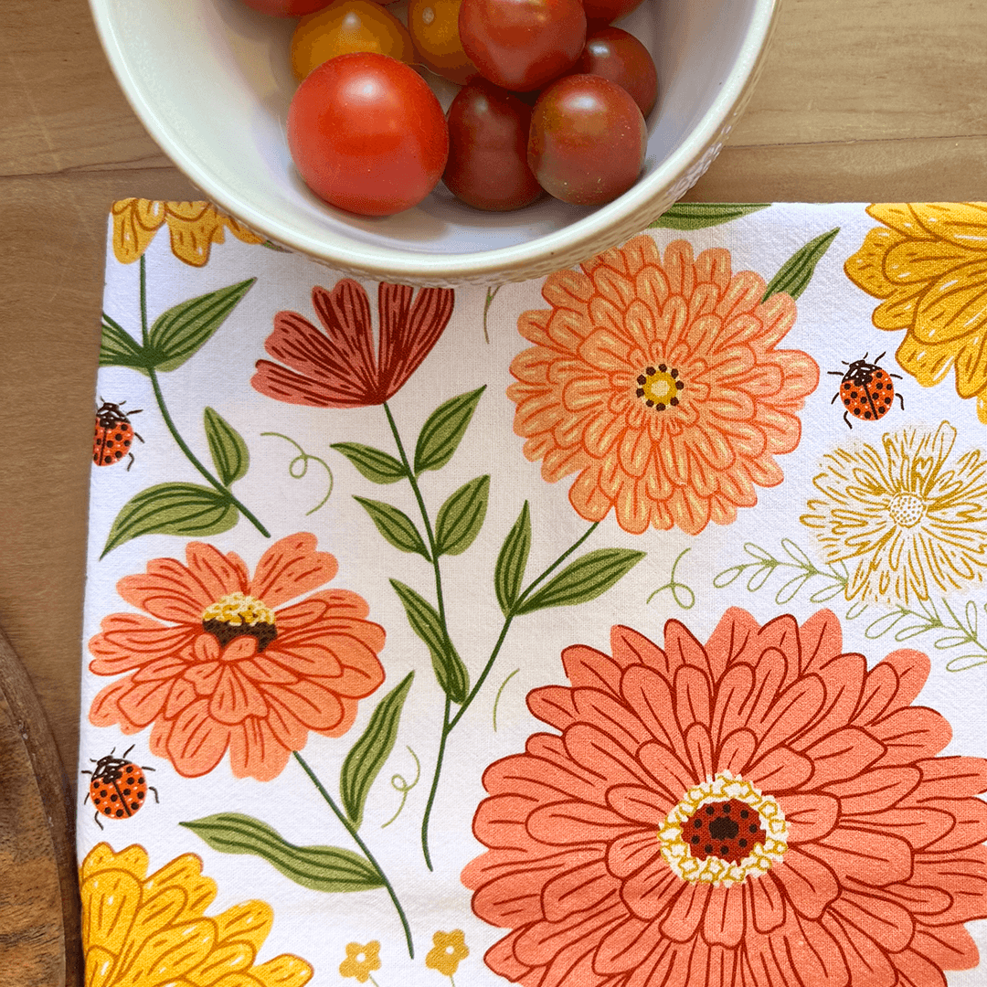 Zinnia Tea Towel