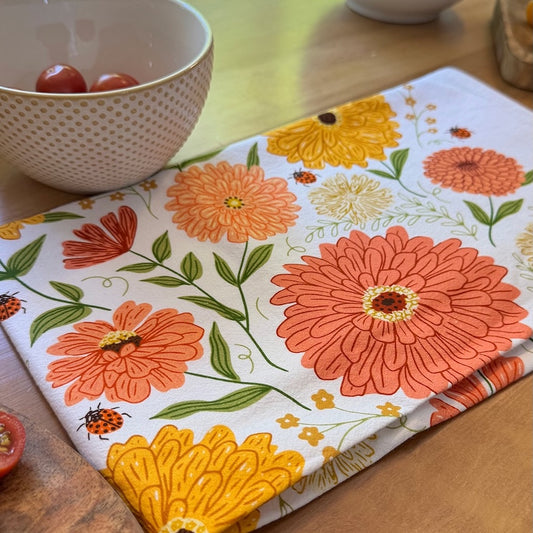 Zinnia Tea Towel