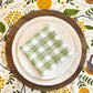 Green Gingham Cloth Napkins