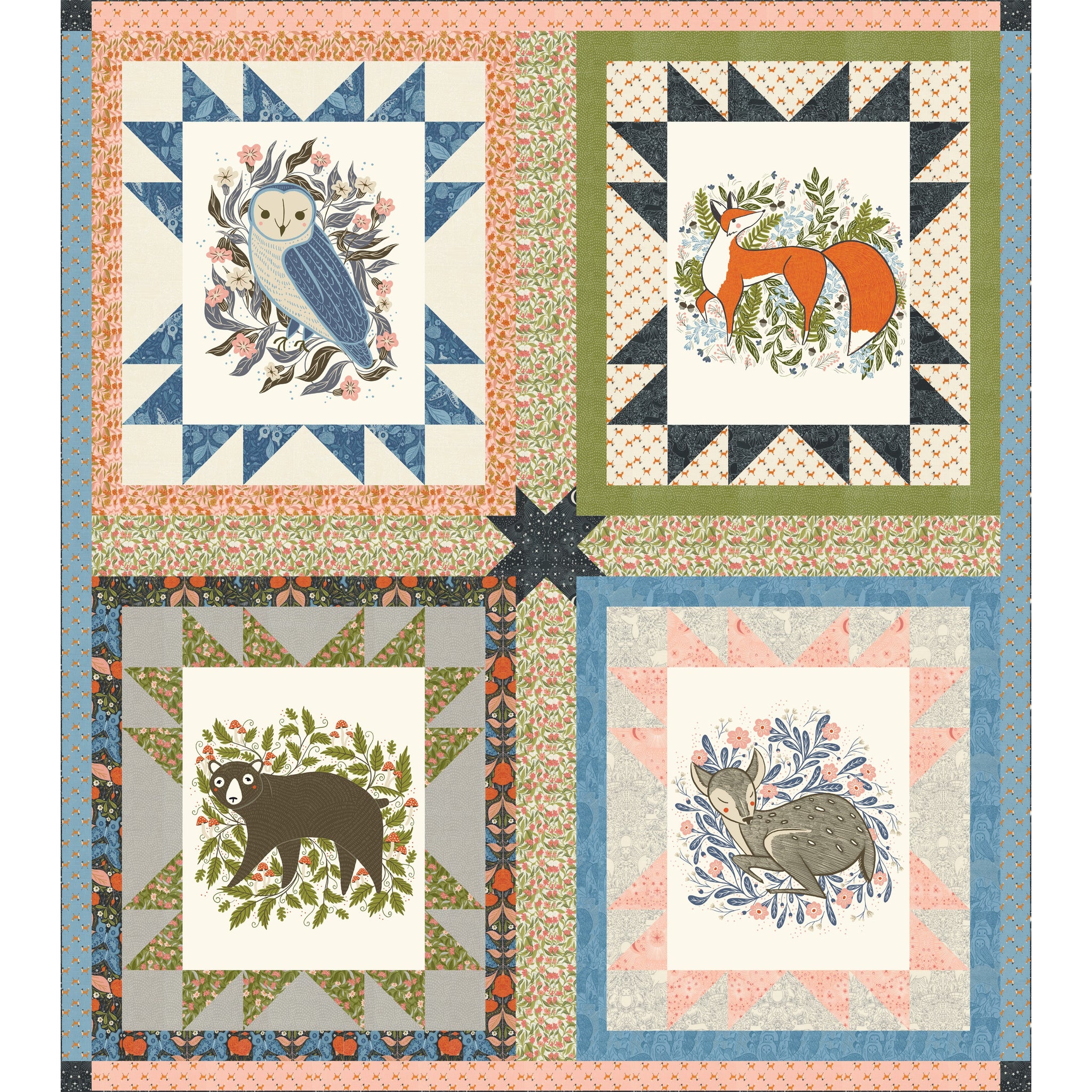 Frolic in Florals Quilt Pattern - PDF