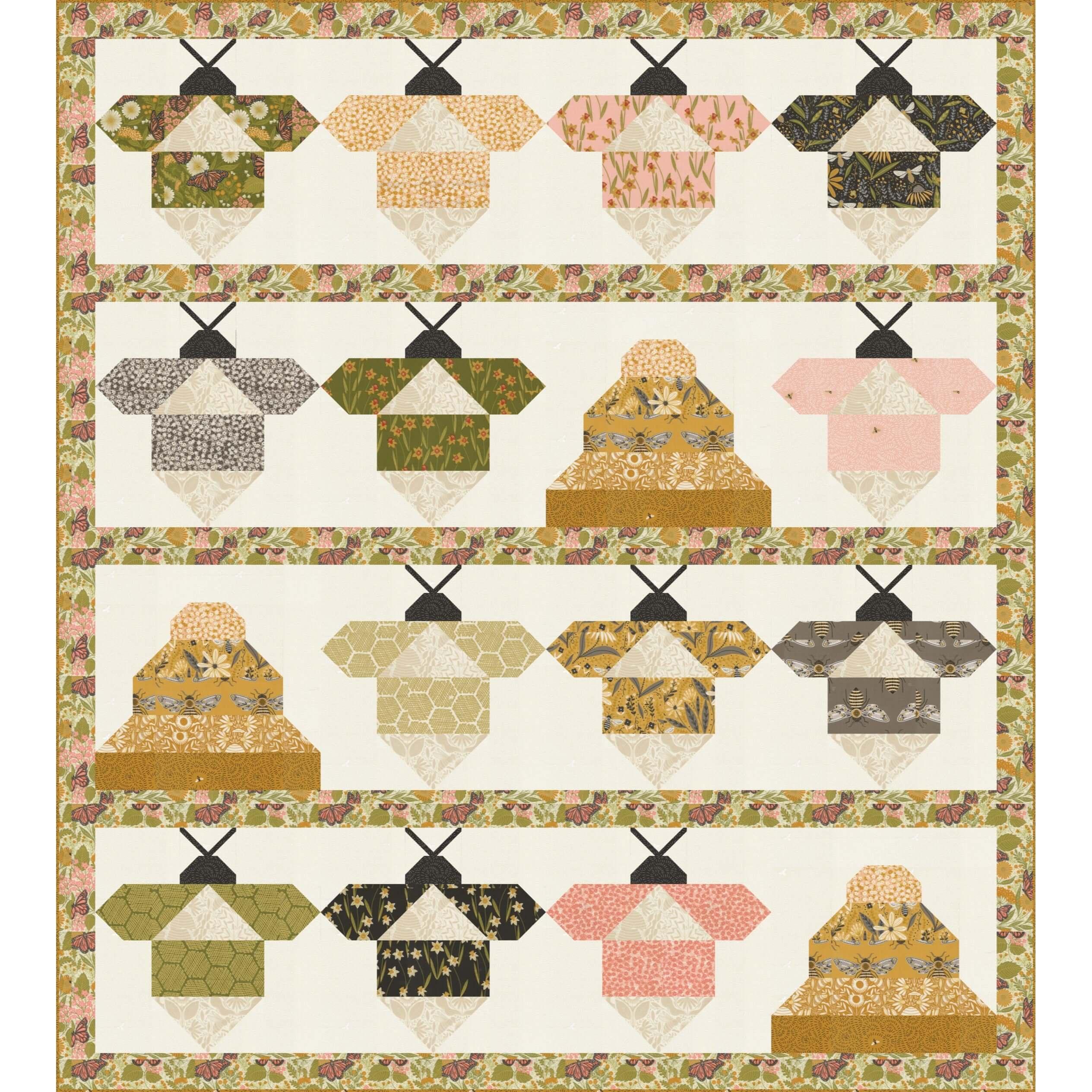 Busy Bees Quilt Pattern - PDF - Gingiber