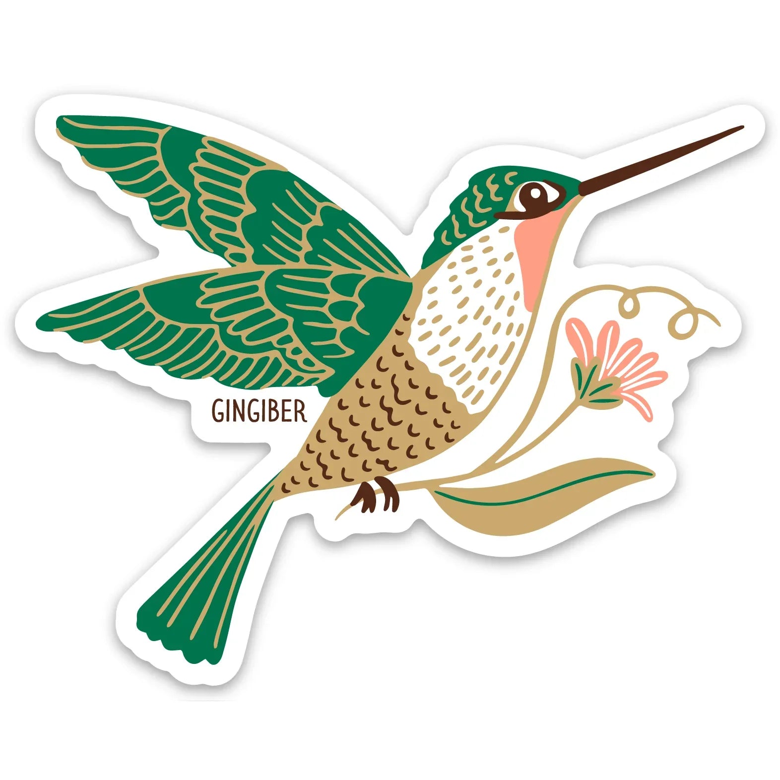 Hummingbird Sticker - Gingiber