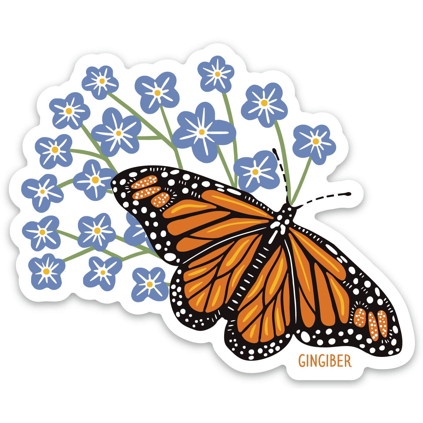 Summer Butterfly Sticker - Gingiber