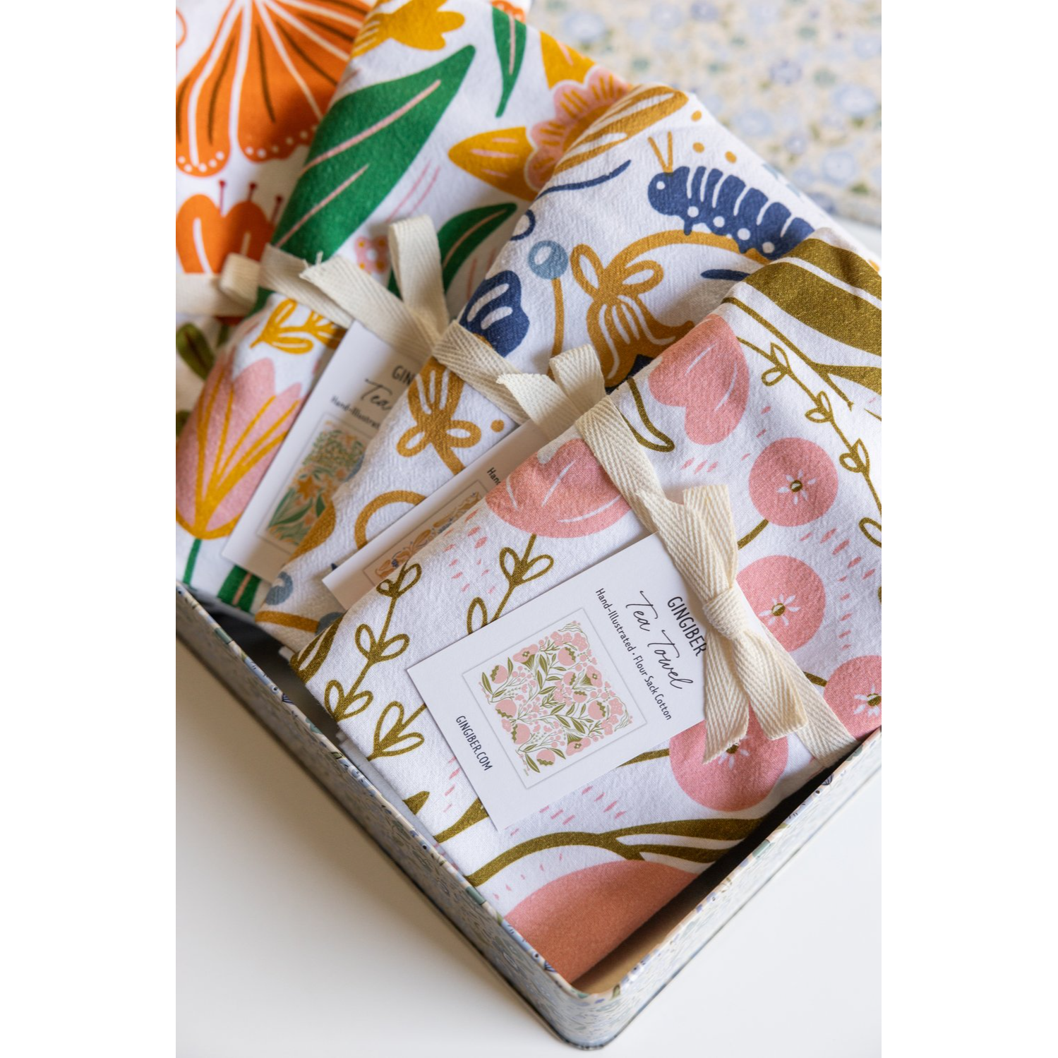 Floral Tea Towel Gift Set