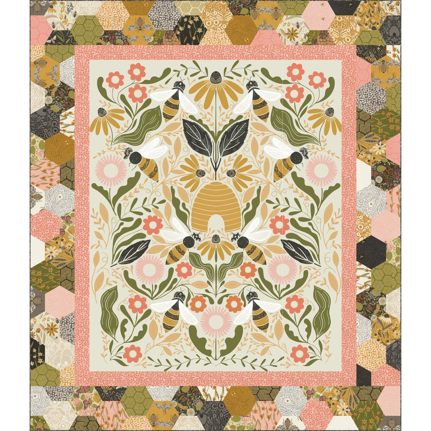 Bee Garden Quilt Pattern - PDF