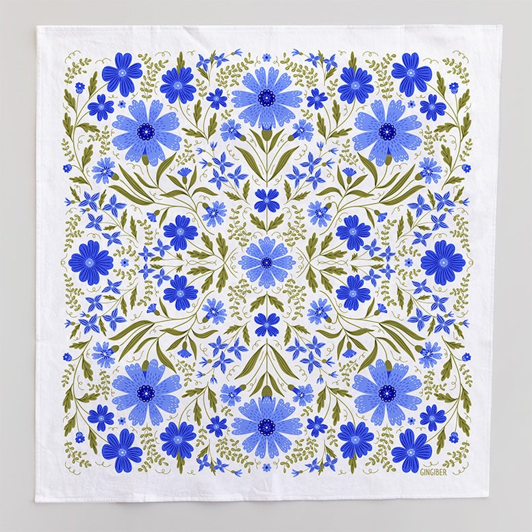 Limited Time - Blue Cornflower Tea Towel