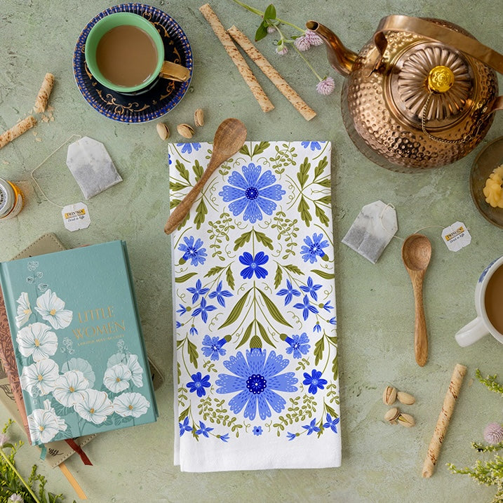 Limited Time - Blue Cornflower Tea Towel