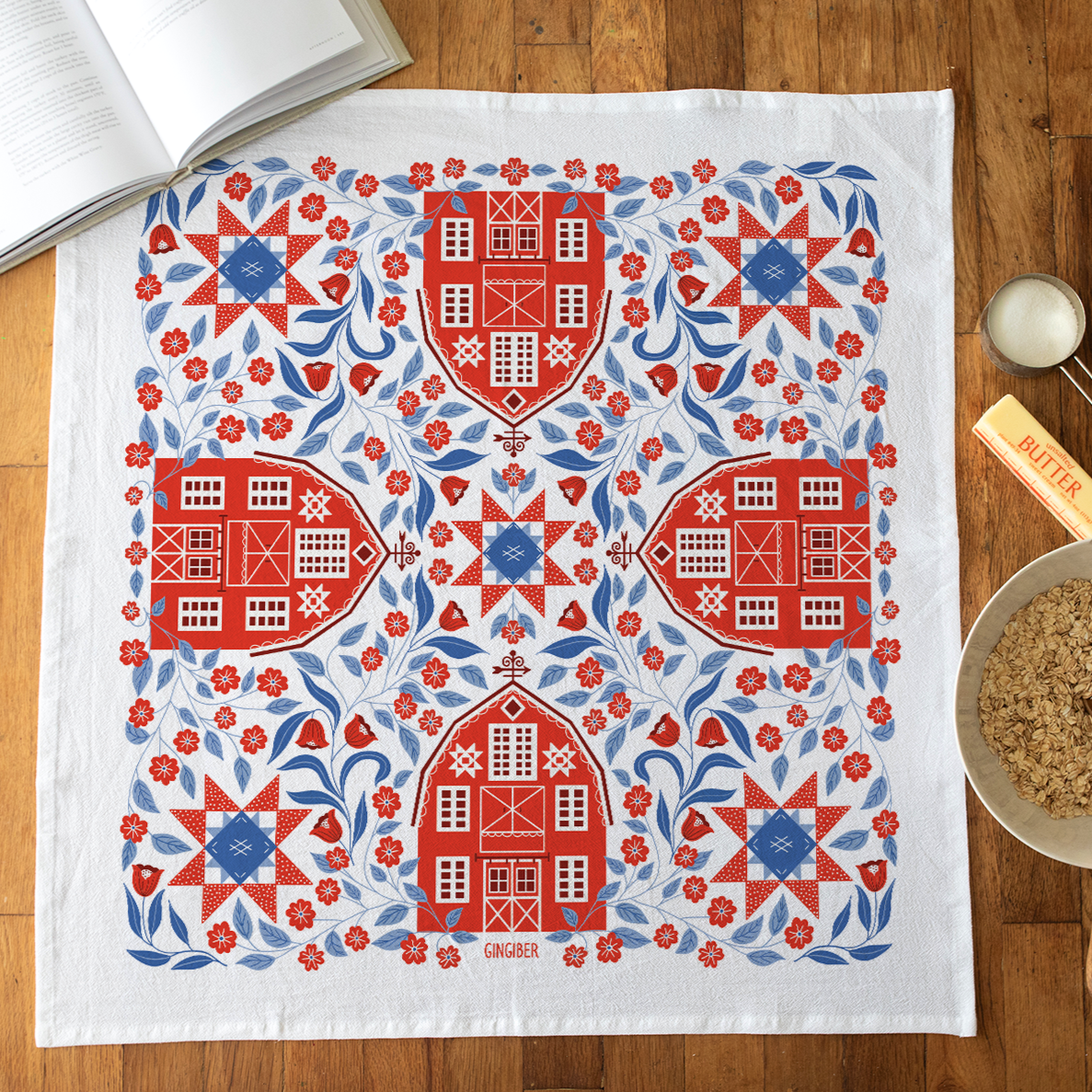 Limited Time Barn Tea Towel