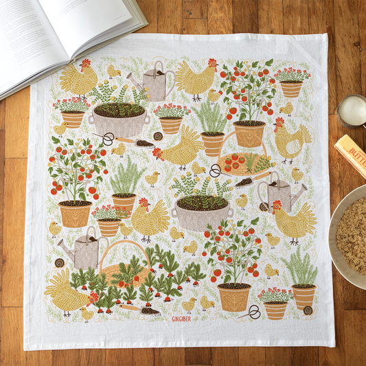 Garden Chicken Tea Towel - Coming Soon, Join the Waitlist!