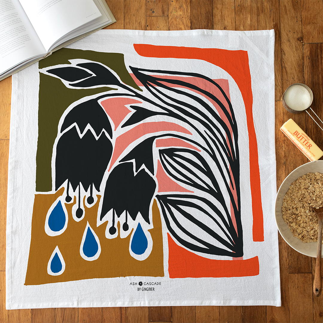 Let Go Tea Towel by Ash Cascade