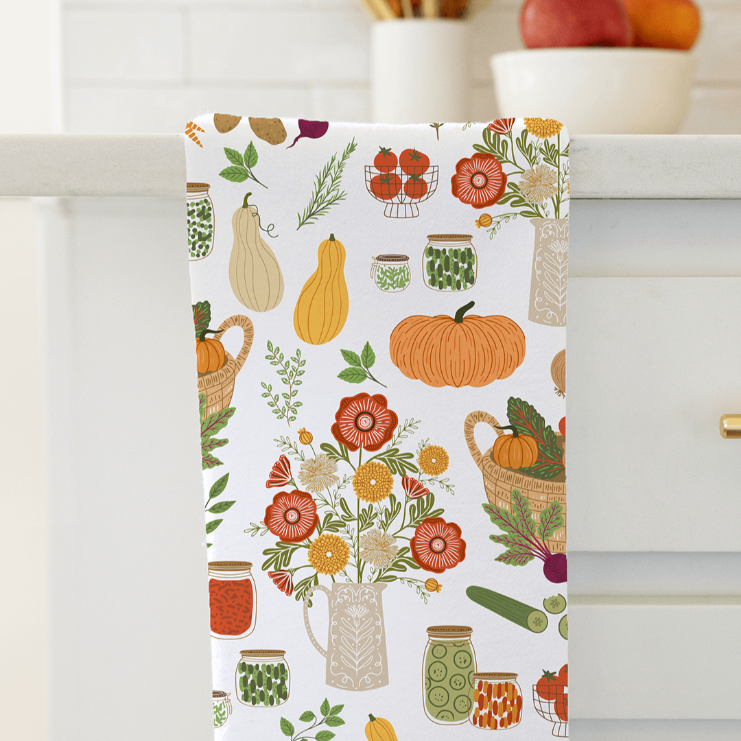 Autumn Canning Tea Towel