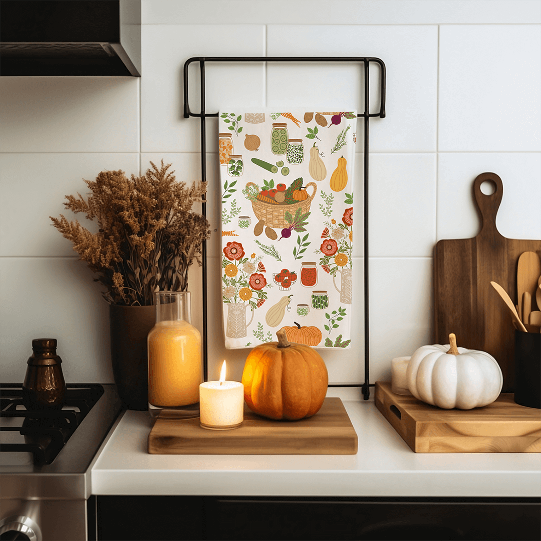 Autumn Canning Tea Towel