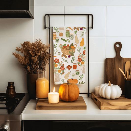 Autumn Canning Tea Towel