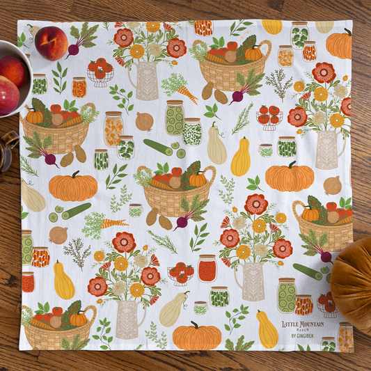 Autumn Canning Tea Towel