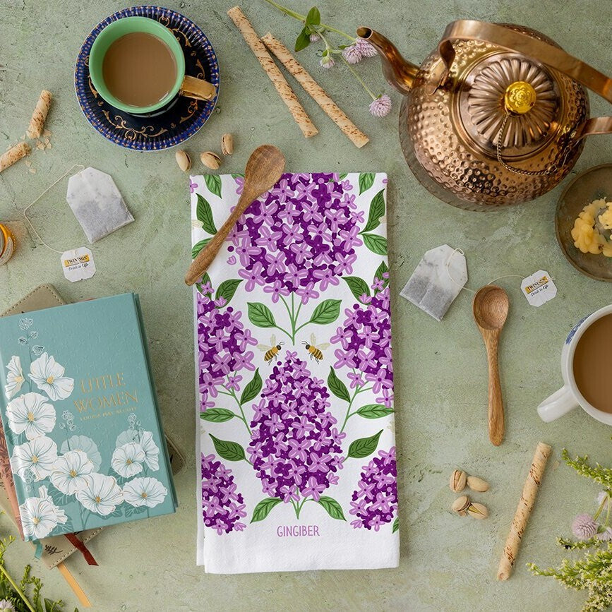 Lilac Tea Towel - SAVE 16%