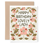 Lovely Lady Birthday Card - Gingiber