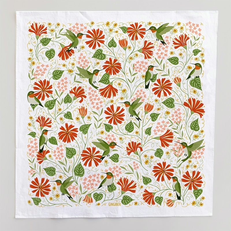 Summer Hummingbird Tea Towel - SAVE 16%