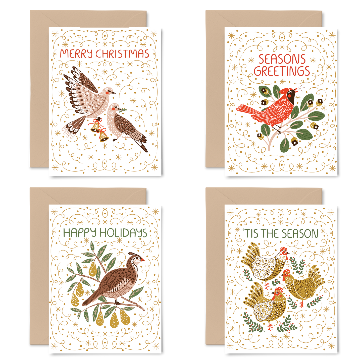 Holiday Birds Mixed Boxed Set