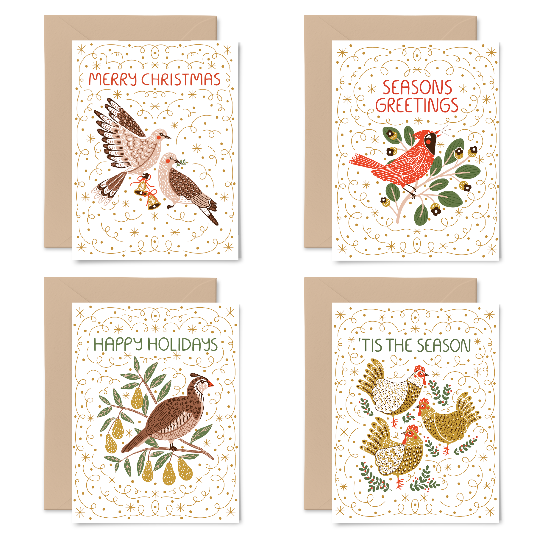 Holiday Birds Mixed Boxed Set