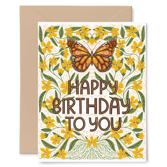 Monarch Birthday Card