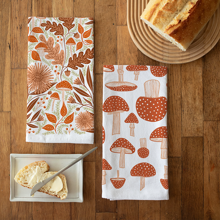 Mushroom Tea Towel Bundle