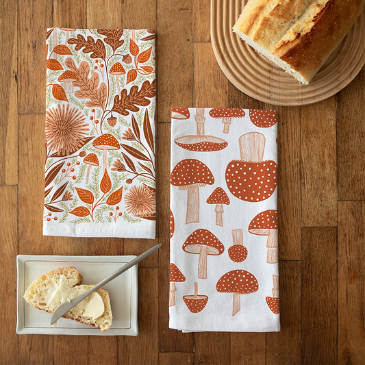 Mushroom Tea Towel Bundle